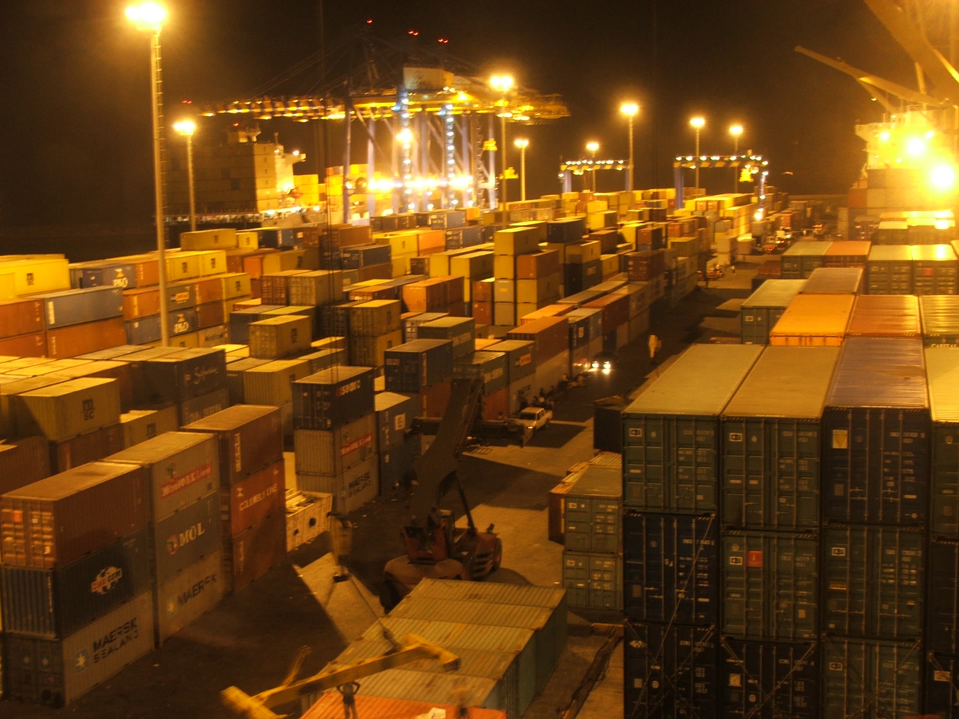 Container terminal at the Port of Tema, Ghana