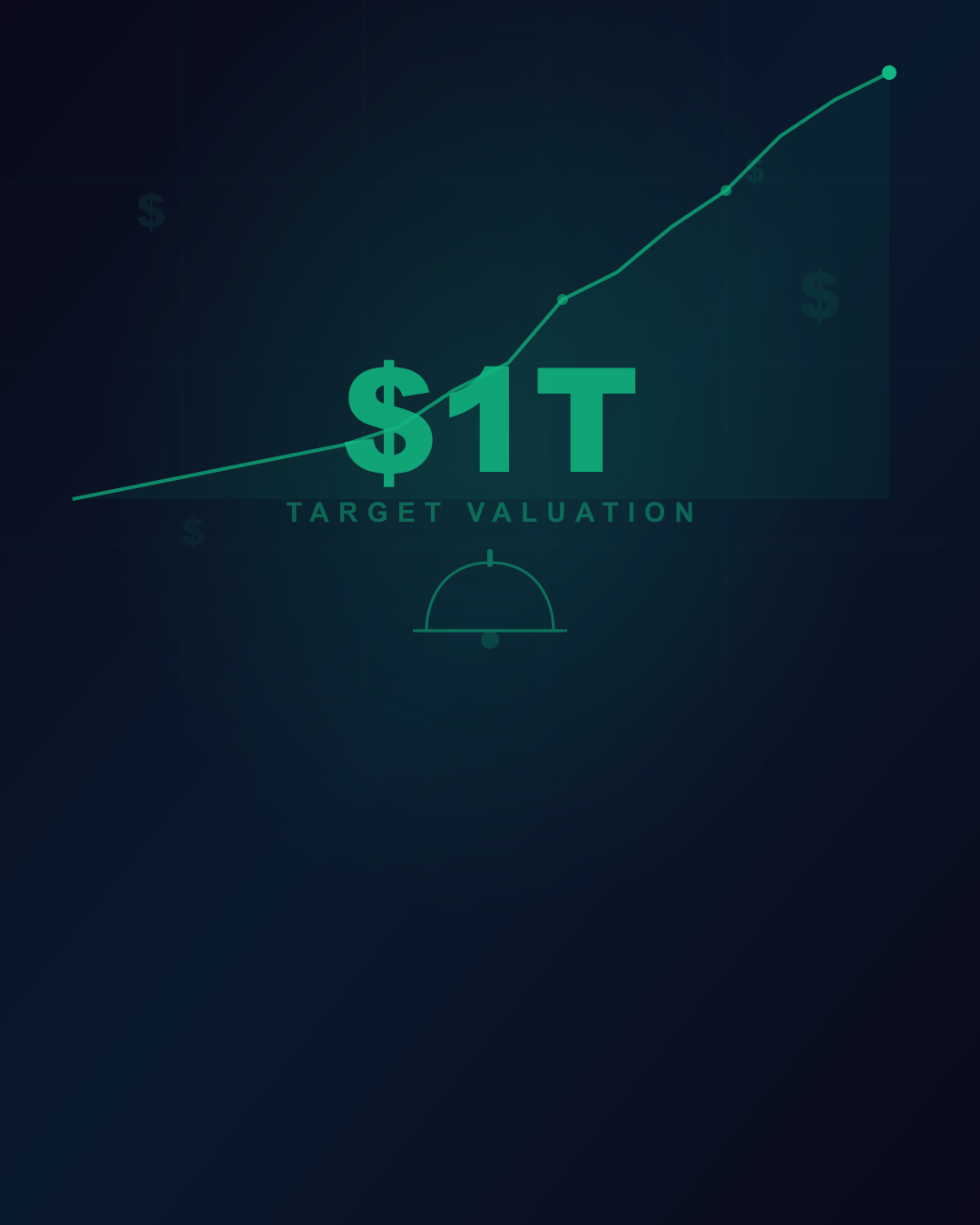 Stock chart and IPO bell illustration for OpenAI